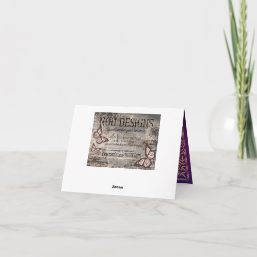 Bollywood Arabian Nights Merci Carte Note (Dos)