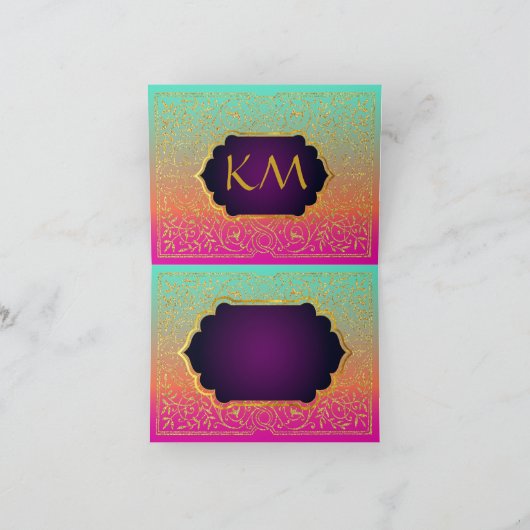 Bollywood Arabian Nights Merci Carte Note (Intérieur)