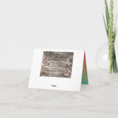 Bollywood Arabian Nights Merci Carte Note (Dos)