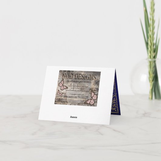 Bollywood Arabian Nights Merci Carte Note (Dos)