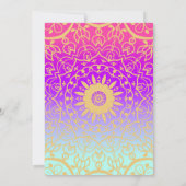 Bollywood Arabische Nachten Bruiloft Kaart (Achterkant)