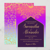 Bollywood Arabische Nachten Bruiloft Kaart (Voorkant / Achterkant)