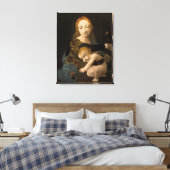 Bolmensenhandelio Madonna van het Roos CC0334 XL Canvas Afdruk (Insitu (Slaapkamer))