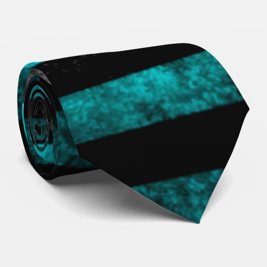 BOLO Blue Steampunk Grunge Stripes Satijn Stropdas (Opgerold)