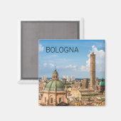 Bologna Emilia-Romagna Italië Panorama Souvenir Magneet (Voorkant / Achterkant)