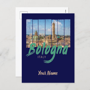 Bologna Emilia-Romagna Italië souvenir Feestdagenkaart