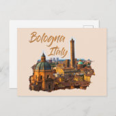 Bologna Italië: Historisch centrum Briefkaart (Voorkant / Achterkant)