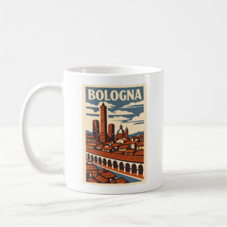 Bologna Italië Retro Reis Koffiekopje Vintage Stad Koffiemok