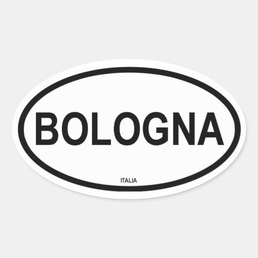 BOLOGNA OVALE STICKER (Voorkant)