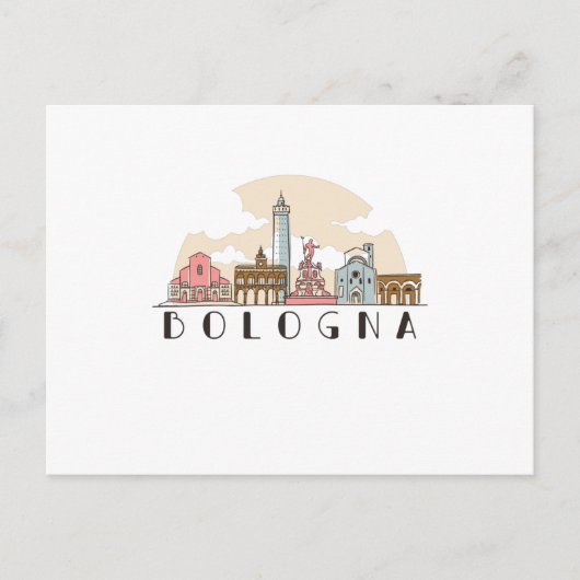 Bologna skyline briefkaart (Voorkant)