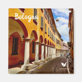 Bologna street - fridge magnet van Velvet Escape Magneet