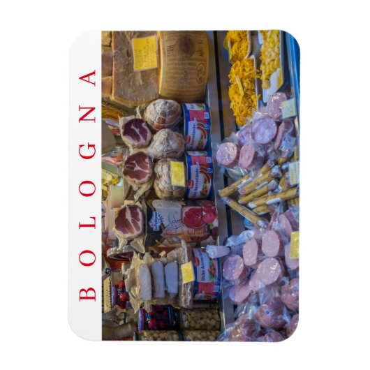 Bologna-voedselwinkel koelkast magneet (Verticaal)