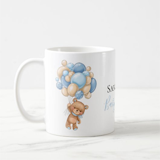 Bolosse Ours Teddy Blancs Bleu Café Mug (Gauche)