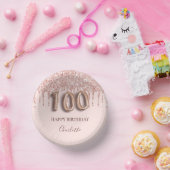 Bols En Carton 100e anniversaire rose parties scintillant or gout (Fête)