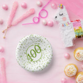 Bols En Carton 100e Soirée Centenaire Elégante Vert/Blanc (Fête)