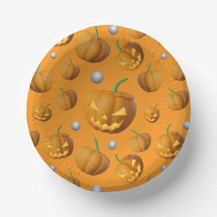Bols En Carton 3D Jack O'Lantern et Motif Citrouille