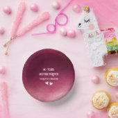 Bols En Carton 40 ans Anniversaire Aquarelle Mariage Ruby (Fête)