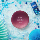 Bols En Carton 40 ans Anniversaire Aquarelle Mariage Ruby (Fête)