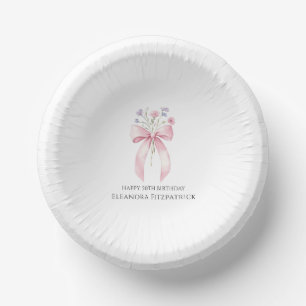 Bols En Carton 50e fête d'anniversaire Fleur sauvage de cordes pe