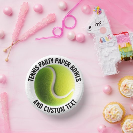 Bols En Carton 8 x Boule de tennis Boules de papier texte personn (Fête)