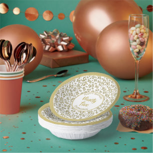 Bols En Carton 95e anniversaire Random Number Motif Gold/White