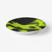 Bols En Carton Abstrait 3 en noir et vert citron (Angulaire)