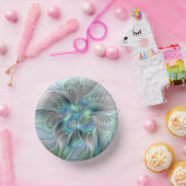 Bols En Carton Abstrait Bleu Vert Papillon Imaginaire Fractal Art (Fête)