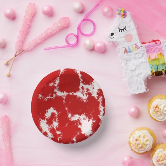 Bols En Carton Abstrait rouge et blanc (Fête)