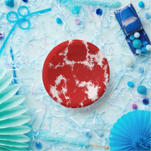 Bols En Carton Abstrait rouge et blanc (Fête)