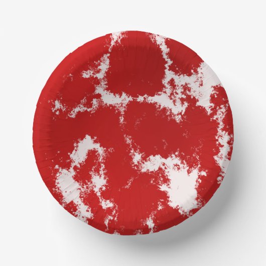 Bols En Carton Abstrait rouge et blanc (Recto)