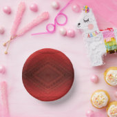 Bols En Carton Acceptation | Motif de Boho Eclectique Rouge (Fête)