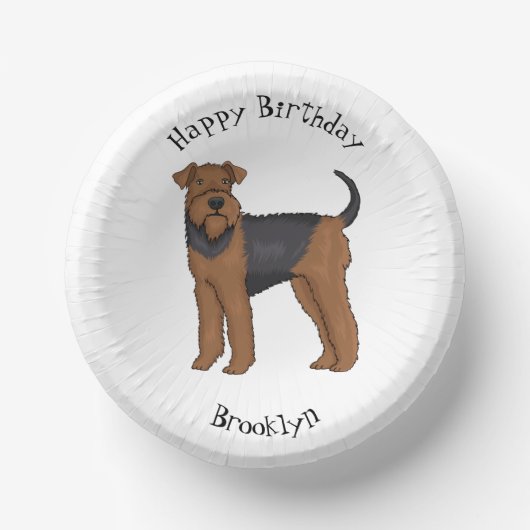 Bols En Carton Airedale terrier dog cartoon (Recto)