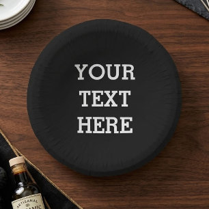 Bols En Carton Ajoutez Votre Propre Texte Personnalisé Ici Noir e