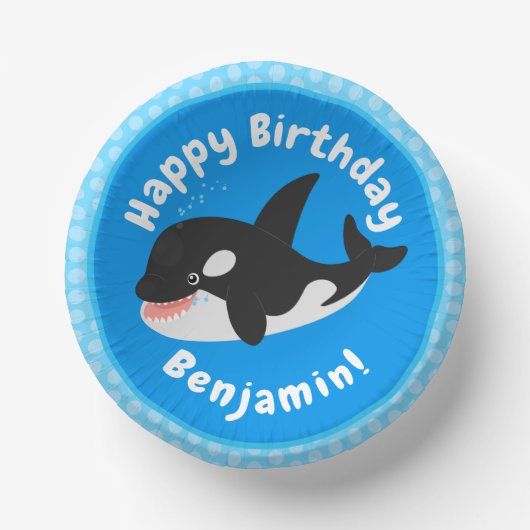 Bols En Carton Amusante baleine orque mignonne dessin animé (Recto)