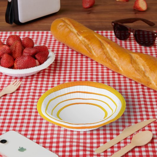 Bols En Carton Anneaux orange n jaune (Pique-nique)