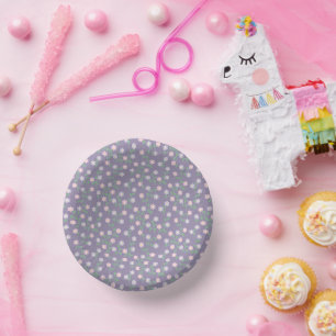 Bols En Carton Anniversaire Fleurs Violettes