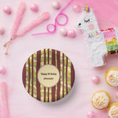 Bols En Carton Any Age Adult Birthday Camo Stripes Pattern (Fête)