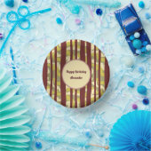 Bols En Carton Any Age Adult Birthday Camo Stripes Pattern (Fête)