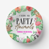 Bols En Carton Appel à tous les animaux de fête Tropical Annivers (Recto)