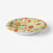 Bols En Carton Aquarelle Automne Gnomes, Papier Citrouille Et Feu (Angulaire)