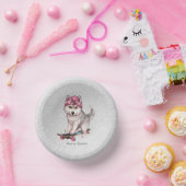 Bols En Carton Aquarelle Botte de papier Husky Sibérien (Fête)