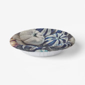 Bols En Carton Aquarelle d'automne Design Citrouille bleu et blan (Angulaire)