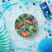 Bols En Carton Aquarelle Koi & Lys d'eau Bol en papier (Fête)