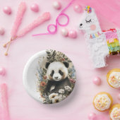 Bols En Carton Aquarelle mignonne Fleur sauvage Panda Ours Annive (Fête)
