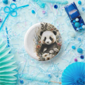 Bols En Carton Aquarelle mignonne Fleur sauvage Panda Ours Annive (Fête)