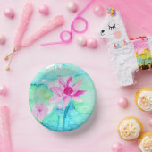 Bols En Carton Aquarelle Pastel Rose Lotus Fleurs (Fête)