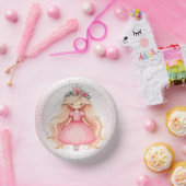 Bols En Carton Aquarelle rose princesse Anniversaire (Fête)