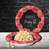 Bols En Carton Aquarelle Roses rouges Fête des mariées Derby