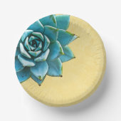 Bols En Carton Aquarelle Succulente Dentelle jaune (Recto)