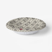 Bols En Carton Araignées - Blanche d'os et Noir de chaume (Angulaire)